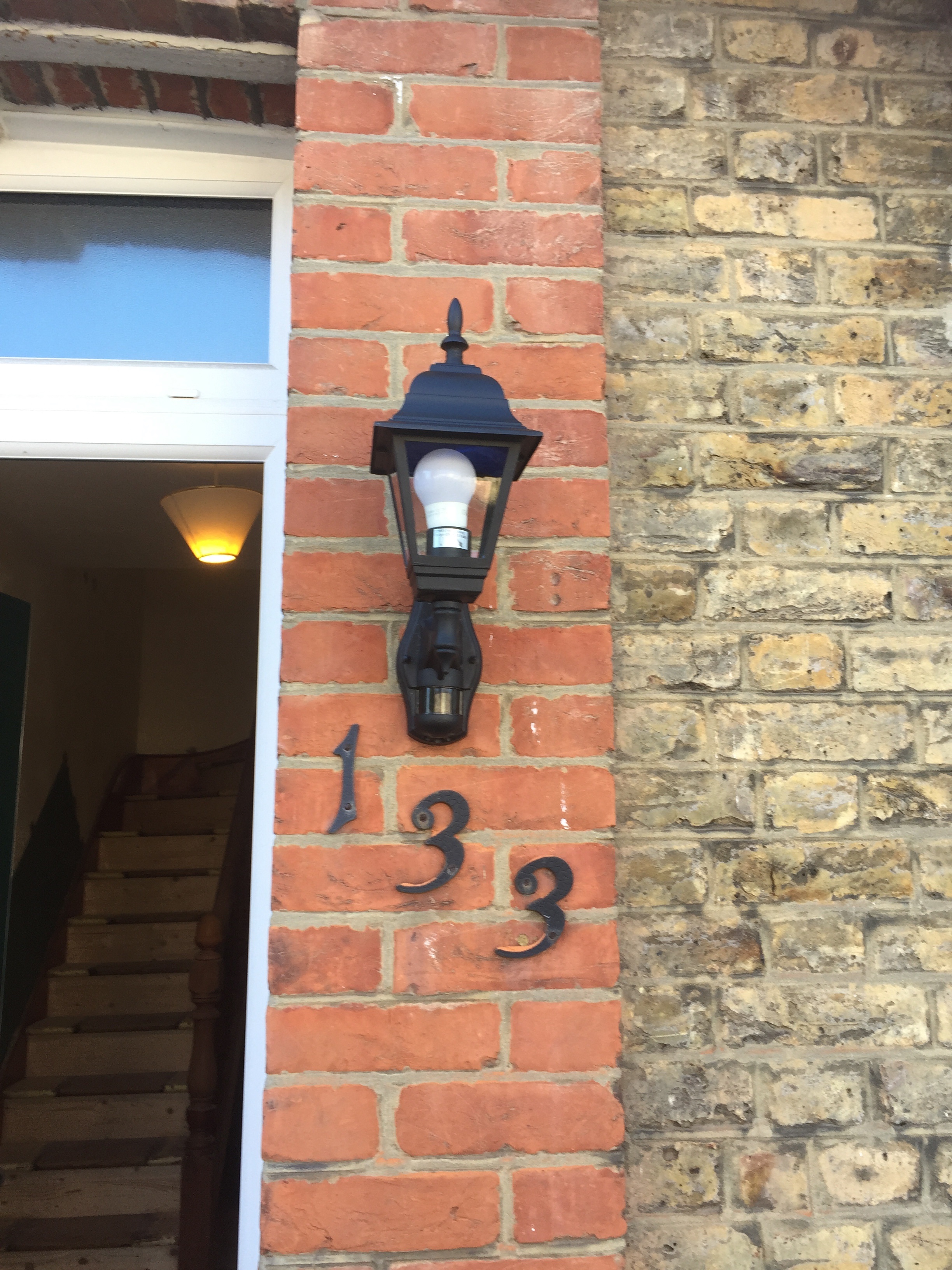 Lantern Wall Light Installed in Joydens Wood Bexley 